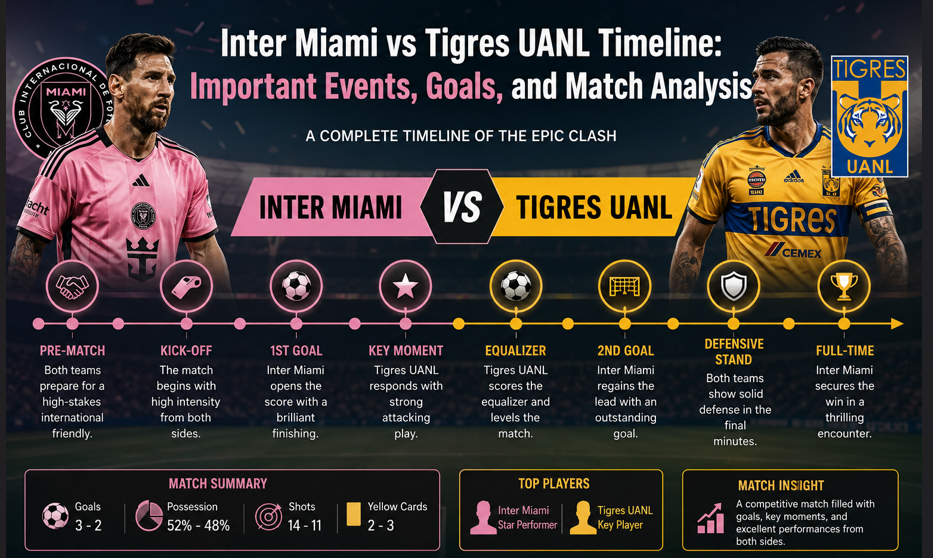 Inter Miami vs Tigres UANL Timeline